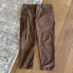 Marshall Artist Corduroy Pants Men's 36 Modern Tailoring Brown Back Cinch